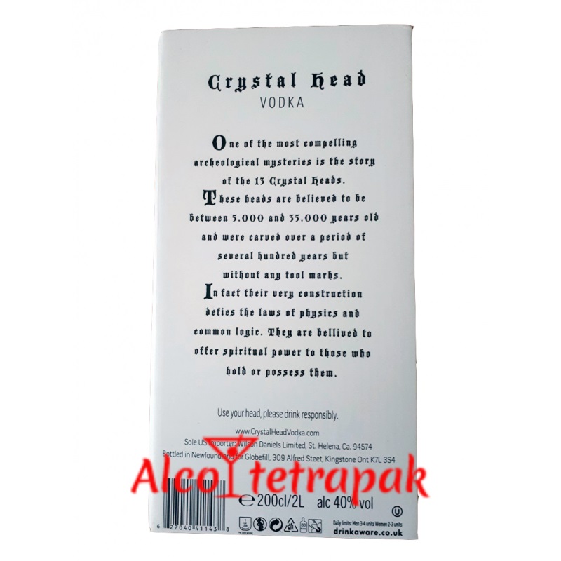 Водка Кристал Хэад (Crystal Head) 2 литра