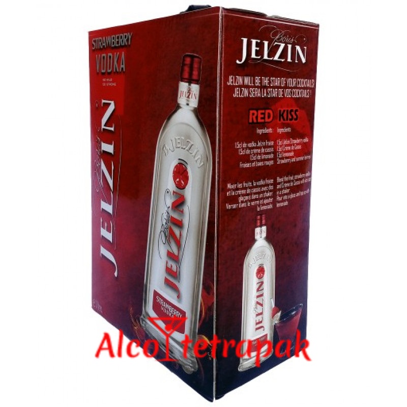 Водка Ельцин Клубника (Jelzin Strawberry) 3 литра