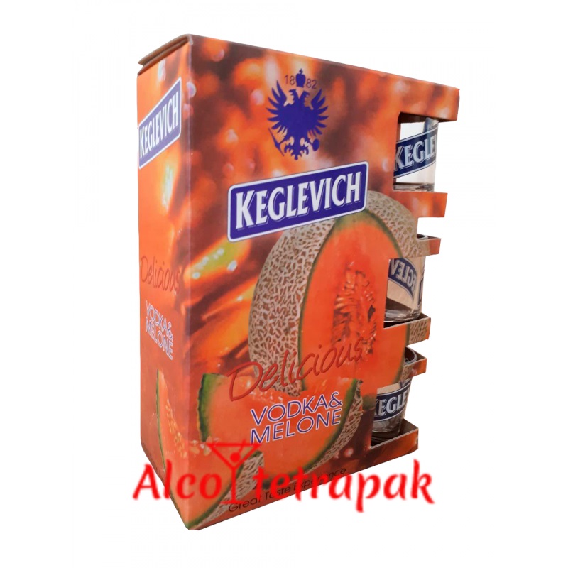 Водка Кеглевич (Keglevich) Дыня 2 литра +3 рюмки