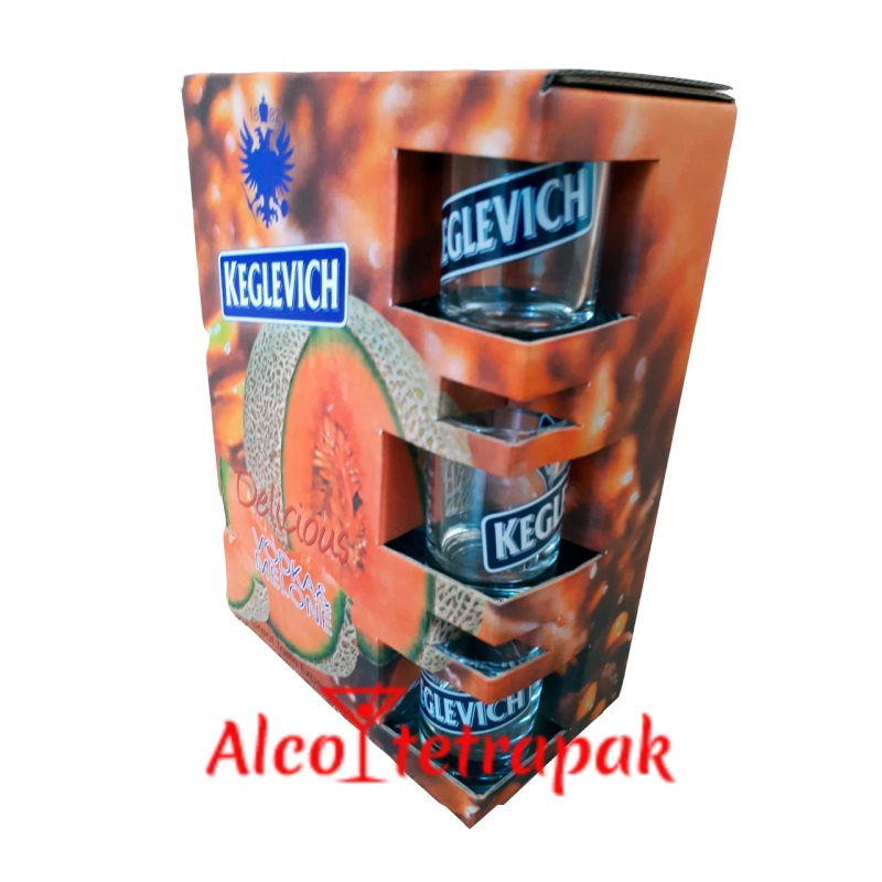 Водка Кеглевич (Keglevich) Дыня 2 литра +3 рюмки