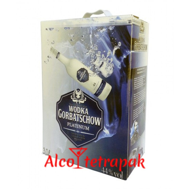 Водка Gorbatschow Platinum 44 (Горбачев Платинум) 3 литра