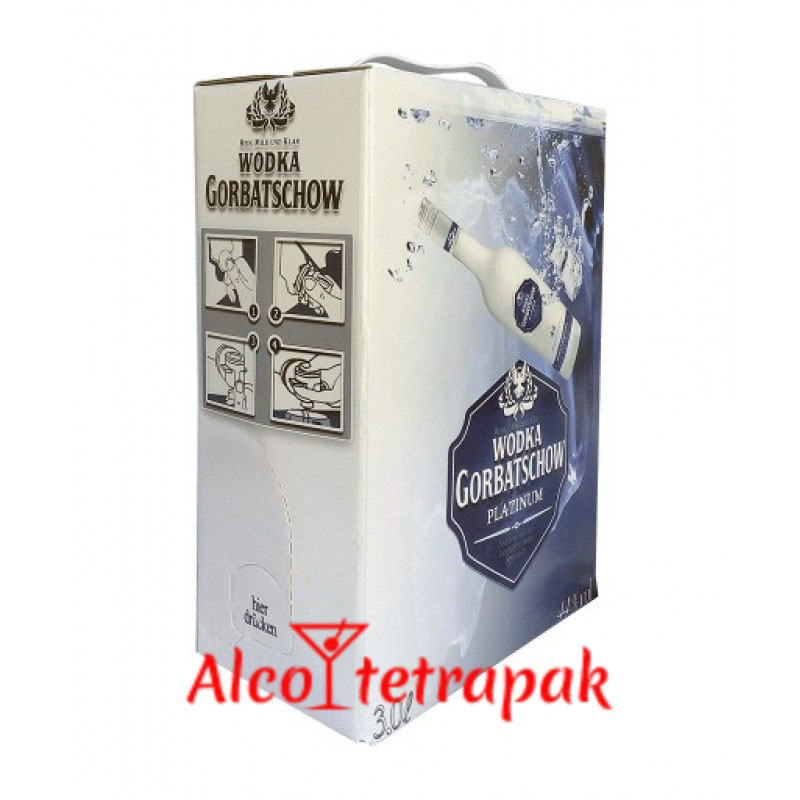 Водка Gorbatschow Platinum 44 (Горбачев Платинум) 3 литра