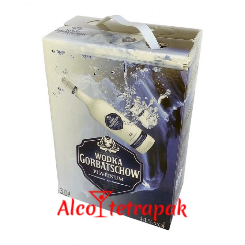 Водка Gorbatschow Platinum 44 (Горбачев Платинум) 3 литра